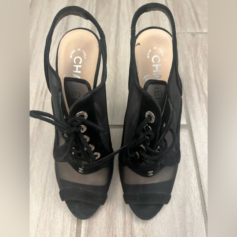 Chanel Mesh Slingbacks